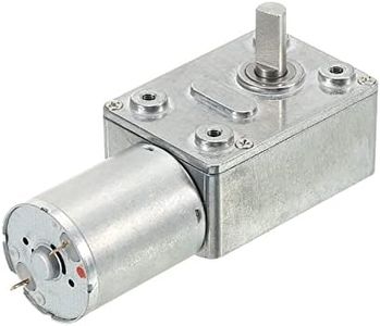 MECCANIXITY DC 6V 40RPM Turbo Worm Geared Motor 6mm D Shaft High Torque Gear Box Reduction Electric Motor