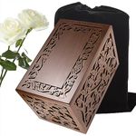 Cremation Urns for Human Ashes Adult Male or Female, Funeral Memorial Urns for Ashes, Wooden Tree of Life Decorative Urns Box and Casket for Men Women Child, Burial Urn for Adults Up to 250 IBS