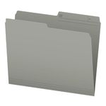 Pendaflex File Folders, 1/2 Cut Tab, Letter Size, Gray, Durable Paper Stock, 100/Box, Ideal for Office/Home/School File Organization, Made in Canada