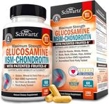 Glucosamine Chondroitin MSM Triple Strength Joint Support Supplement with Collagen Peptides, Turmeric and Ginger, Hyaluronic Acid, Glucosamine Chondroitin Sulfate - Gluten Free, Non GMO, 180 Capsules