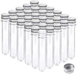 30Pcs Plastic Storage Empty Tubes 40ML Clear Plastic Test Tubes With Screw Caps Jelly Cookie Nuts Containers