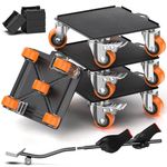 2000 lb Capacity - Heavy Duty Furniture Movers with Wheels and Moving Dolly, Includes Furniture Lifter Jacks Tool Set, Gliders, Sliders, 5 Rollers Casters Cart (Black, 6.9" x 6.9")