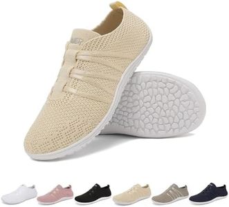 Merdoo Barefoot Shoes Femme Homme Semelle Zéro Drop Chaussures Pieds Nus Ete Respirantes Fitness Sneakers Confort Chaussures de Marche Basket Trail Chaussures Minimalistes Unisexe Naturel 40EU