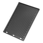 Onlyfire Cast-Iron Griddle Plancha for Weber Spirit I & II 300 Series Gas Grills, Spirit E/S 310, 320, 330, Spirit 700, Genesis Silver B/C, Replacement Reversible Cooking Griddle for Weber 7638/7639