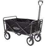 Nasscarts, Multi-Purpose Utility Cart - Off-Road Wagon, Multi-Terrain Trolley, Collapsible, Foldable Handcart - Great for Shopping, Gardening, Camping, Fishing - Loading Capacity of 68 kg - Black