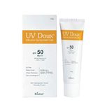 UV Doux Silicone Sunscreen Gel with SPF 50 and PA+++ Broad Spectrum for Face & Body with No White Cast| Non Comedogenic, Paraben Free | Clinically Proven & Dermatologist Approved,100gm
