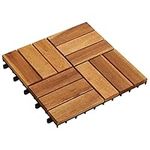 vidaXL Acacia Hardwood Decking Tile