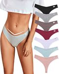 FINETOO 7/10er Women Cotton Thong Sexy Strings Set for Ladies Comfy Briefs Soft Underwear Womens Low Waist Knickers Breathable Panties Multipack S-XL