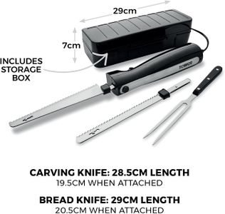 Tower Electric Knife – Black Stainless Steel Blade