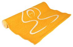 Kaivalyadhama Yoga Mat Non Slip Washable Natural 4mm | Yoga Mat for Women and Men | Cotton Yoga Mat | Yoga Mat | Yoga Mat for Men | Exercise Mat for Home Workout, Outdoors, Yoga, Fitness, Meditation & Pilates For Men & Women (Kaivalyadhama Parvatasna Yellow) Eco Friendly Non Slip Anti Skid Gym Workout Yoga Mat for Women 4mm Thick Meditation and Exercise Cotton Yoga Mat