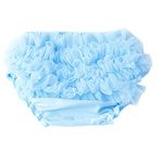 HDLEXD Toddler Infant Baby Girls Lace Ruffle Bloomers Elastic Cotton Tutu Briefs Panties Bottom Shorts, Blue, 6 Months
