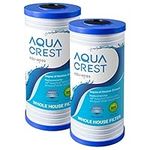 AQUA CREST AP810 Whole House Water Filter Compatible with 3M® Aqua-Pure AP810, AP801, AP811, Whirlpool® WHKF-GD25BB, WHKF-DWHBB, 5 Micron, 10" x 4.5", Pack of 2