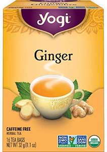 Yogi Tea - Ginger Tea (6 Pack) - Caffeine Free Organic Herbal Tea - 96 Tea Bags