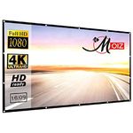 MOIZ 82" Inch Projector Screen Upgraded inch 16:9 HD Portable Eyelet Screen Premium Indoor Outdoor Anti-Crease Projection (72" Inch (W) x 40.5" Inch (H) - 82" Inch Diagonal)