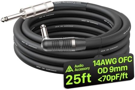 AA AUDIO ACCESSORY 14 AWG 1/4 Speaker Cable 25ft, Unshielded 2-Conductor