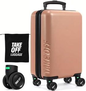 Take OFF Luggage - Personal Item Rolling Suitcase 3.0, TSA Approved, Small Carry On, Under the Seat, Hard Shell with Removable Wheels, Light Weight Bag, Airplane Travel Essential Accessories, 18x14x8