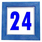 MY MAGIC GIFT NUMEROLOGY MAGICAL NUMBER 24 WOODEN FRAME (5X5 INCH, BLUE)