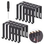 WEBEEDY 12 PCS Adjustable Cubicle Hanger with 1 Screwdriver Metal Universal Cubicle Hooks Door Mirror Hangers Adjusted to Fit 3.7 to 5.5 CM Thickness Panels for Wall Panel