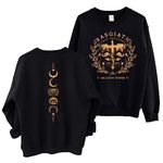 Munla Basgiath War College Sweatshirt - Fourth Wing Book Dragon Rider Rebecca 2 Sided Sweatshirt, Black, X-Large