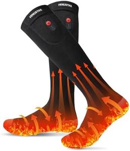 Venustas Heated Socks Women Men, Rechargeable Electric Socks with Battery, Washable Unisex Socks for Ski Hunting