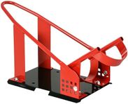 HOMCOM Motorcycle Wheel Chock 8-15.5 cm Metal Motorbike Holder Pre-Drilled Holes For Truck And Trailer