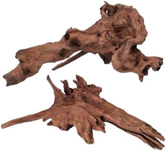 ETHYLARIX Driftwood for Aquarium, 2Pcs 9-14 ", Fish Tank or Reptile Decor, Natural Freshwater Driftwood Assorted Branches