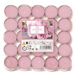 Price's Petali Brand Scented Tealights | 25 Pack Tealights 4 Hour Burn Time | Available in Multiple Scents (Rose)