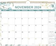 2024-2025 Wall Calendar - Calendar 2024-2025 from November 2024 - June 2026, 20 Months Calendar with Premium Paper, Twin-Wire Binding & Hanging Hook, 12" x 14.5", Green Leaf