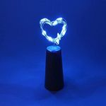 Lexton Cork Light | Bottle Light | Blue Copper String Light | Cork String Light | 4 Pieces | for Valentine's Day, Room décor, Birthdays, Party,Diwali