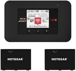 Verizon Wireless Jetpack Netgear AC791L | Unlocked Device | 4G Mobile WiFi Hotspot | LTE Cat6 speed Up to 300 Mbps | Usage Up to 20 hours | Portable Travel Router | EVDO-LINK Bundle - Verizon Sim Card