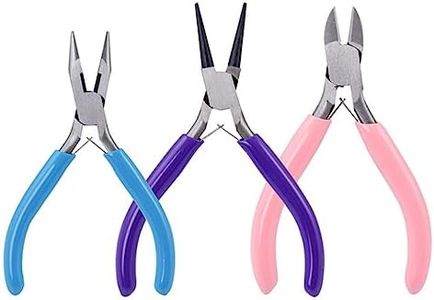 Jewelry Pliers 3PCS Jewelry Pliers Tool Kit Crafts Making Supplies,Jewelry Making Pliers Tools Set Wire Cutters for Jewelry Repair, Wire Wrapping, Beading and Crafts.