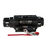 VIPER V3 6000lb UTV/ATV Military Grade Widespool Winch with 60 feet Black Synthetic Rope. Wireless & IP68 Waterproof. USA Powersports Company.