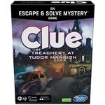 Hasbro Clue Board Game Treachery at Tudor Mansion, Clue Escape Room Game, Murder Mystery Games, Cooperative Family Board Game, Ages 10 and up, 1-6 Players (English) (F5699)