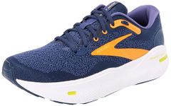 BROOKS Men's Ghost Max Sneaker, Crown Blue Black Iris Marigold, 7 UK