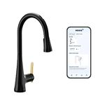 Moen Sinema Matte Black Smart Faucet Touchless Pull-Down Sprayer Kitchen Faucet with Voice and Motion Control, S7235EV2BL