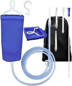 Enema Bag Kit for Colon Cleansing Coffee Women Men Constipation, 2L Folding Enema Bucket Shower Vaginal Douche Cleaner Set with 6ft Silicone Hose and 4 Replacement Nozzle for Adult Child BPA Free