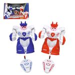 Lexibook, Powerman® Gladiators, Remote Controlled Fighting Robots, Duel combat mode, 5 hits before K.O., Sound and light effects, Blue/red, ROBDUO