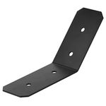 4 Pack Flush Inside 45-Degree Angle Bracket Steel Tie Plate, Connector Braces Knee Braces, Inside Joint for 4" Butt-Join Post and Beam, Thickness 3 mm