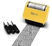 Identity Theft Protection Roller Stamp - Confidential Roller Stamp - Data Theft Protection Stamp - Anti Theft, Security and Privacy Guard Stamp - 3 Ink Refills (Yellow)