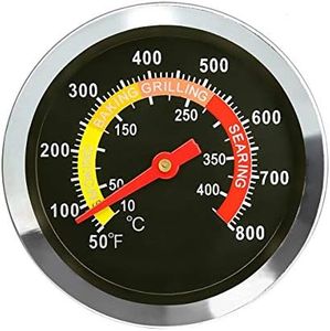 LOKHING 01T08 Dia 6 Centímetros Acero Inoxidable Ahumador Parrilla Barbacoa Temperatura Indicador Horno Barbacoa Termómetro Medidor