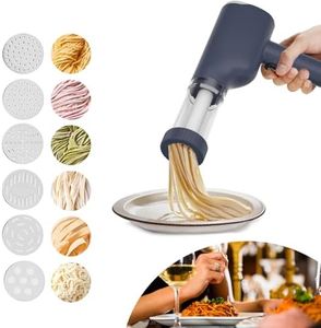Machine à Pâtes électrique, Machine à Pâtes Portative électrique avec 6 Modes, Machine à Pâtes Rechargeable électrique pour La Maison ou Le Pique-nique