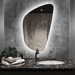 Alfa Design Oval Bathroom Mirror with 3 Colour Light Vanity Mirror Wall Mounted with Sensor, LED Mirror for Bathroom