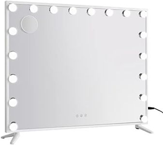 Embellir Hollywood Makeup Mirror, Vanity Mirrors Beauty Cosmetic Dressing Bathroom Decor, 18 LED Bulbs with 5X Magnification Frame Tabletop Lights Rectangle Dimable