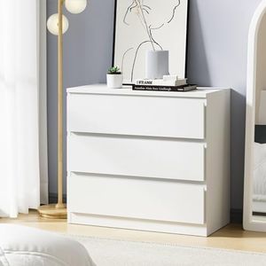 Oikiture Chest of Drawers Bedroom Dresser White