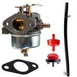 Dosens Carburetor for Tecumseh 632334 632334A 7hp 8hp 9hp HM70 HM80 HMSK80 HMSK90 Snow Blower King Engine Carb with Gasket & Carbon Dirt Jet Cleaner Tool Kit