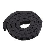 Cable Drag Chain, R28 Black Nylon Cable Drag Chain Wire Carrier 1000mm/40" Long for 3D Printer/CNC Router Machine CNC Machine Tools, Electronic Equipment, Fire Control Machinery-Black