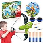 Veopoko Boys Toys Age 3 4 5 6 7 8, Dinosaur Toys for Boys Age 3-8 Bow and Arrow Set Kids Toys for 3-8 Year Old Boys 3 4 5 6 7 8 Year Old Boy Gifts Outdoor Toys for 3 4 5 6 7 8 Year Olds Kids