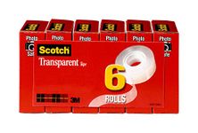 Scotch® Transparent Tape 600K6, 3/4-inch x 1000 Inches, 6-Pack