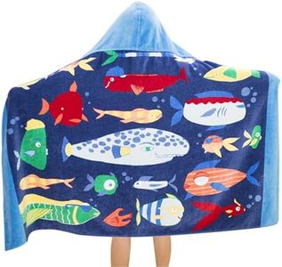 Bavilk Kids Bath Towels, Kids Towel Girls Boys Hooded Beach,Bathroom,Pool Swim Towels 30 × 50 INCH Large Size Ultra Absorbent Cute Cartoon Animal Full Vitality 100% Cotton Wearable Wrap for Child