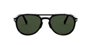 Persol Unisex's Po3235s Sunglasses, Black/Green, 55 mm